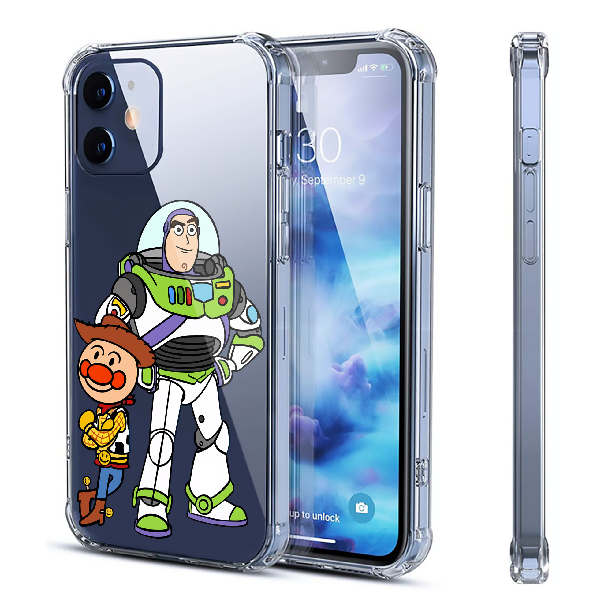 （画像用） アンパンマン Anpanman 【iPhone 12シリーズ対応】透明スマホケース（クリアソフトケース）